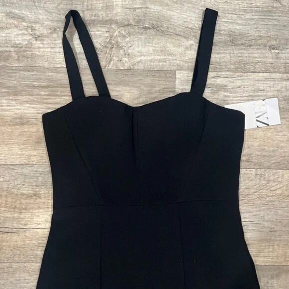 ZARA Black Sweetheart Asymmetric Midi Dress 🖤✨ | Size M | NWT | LAST ONE - Picture 15 of 16